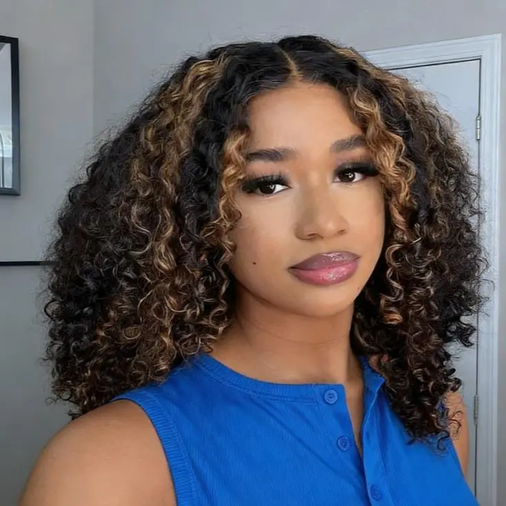 LIVE Menglle Hair 200%/250% Density 4C Baby Hair Kinky Curly 7x6 Pre Cut Lace Wear and Go Glueless Human Hair Wigs highlight 1B/P30 color Color#springfresh#TikTokShopJumpstartSale#Summervibes