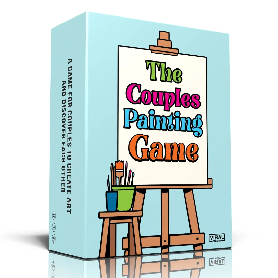The Couples Painting Game – Fun Date Night Activity | Romantic Game with Prompts & Questions | Creative Couples Gift Idea for Him & Her | No Art Skills Needed | 2 Players