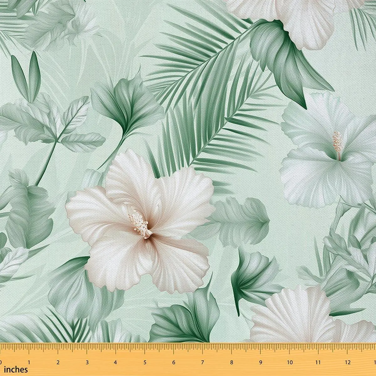 Feelyou Pastel Floral Print Polyester Fabric by the Yard - Waterproof, Non-Stretch, Soft Botanical Textile for Home Décor, Easy Cleaning, Indoor/Outdoor DIY Projects