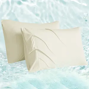 Accuratex Cooling Pillow Cases Set of 2,Envelope Soft Breathable Cooling Pillowcase for Hot Sleepers, Ultra Slip Pillow Covers for Hair and Skin,Gift