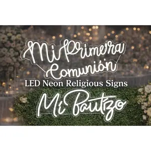 LED Neon Religious Sign Collection – Mi Primera Comunión & Mi Bautizo