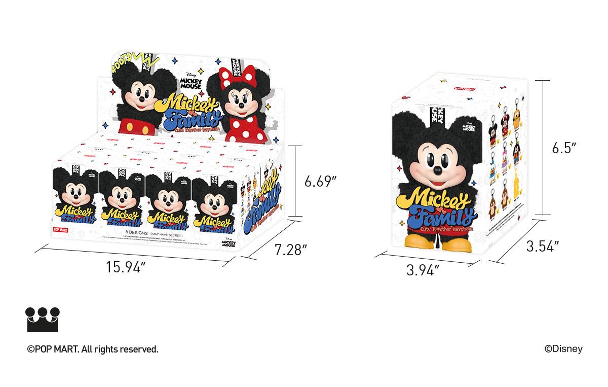 POP MART Mickey Family Cute Together Keychain Series Figures Blind Box, Collectible Toys,Surprise Gift，Summervibes