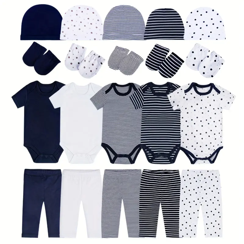 JY.COZY FOR BABY Pretend Play Accessories for Kids Light Grey Sleepwear Outfit Unisex Cotton Reborn Baby Doll Clothes Set Cozy Newborn Baby Girl Clothes with Hats & Leggings