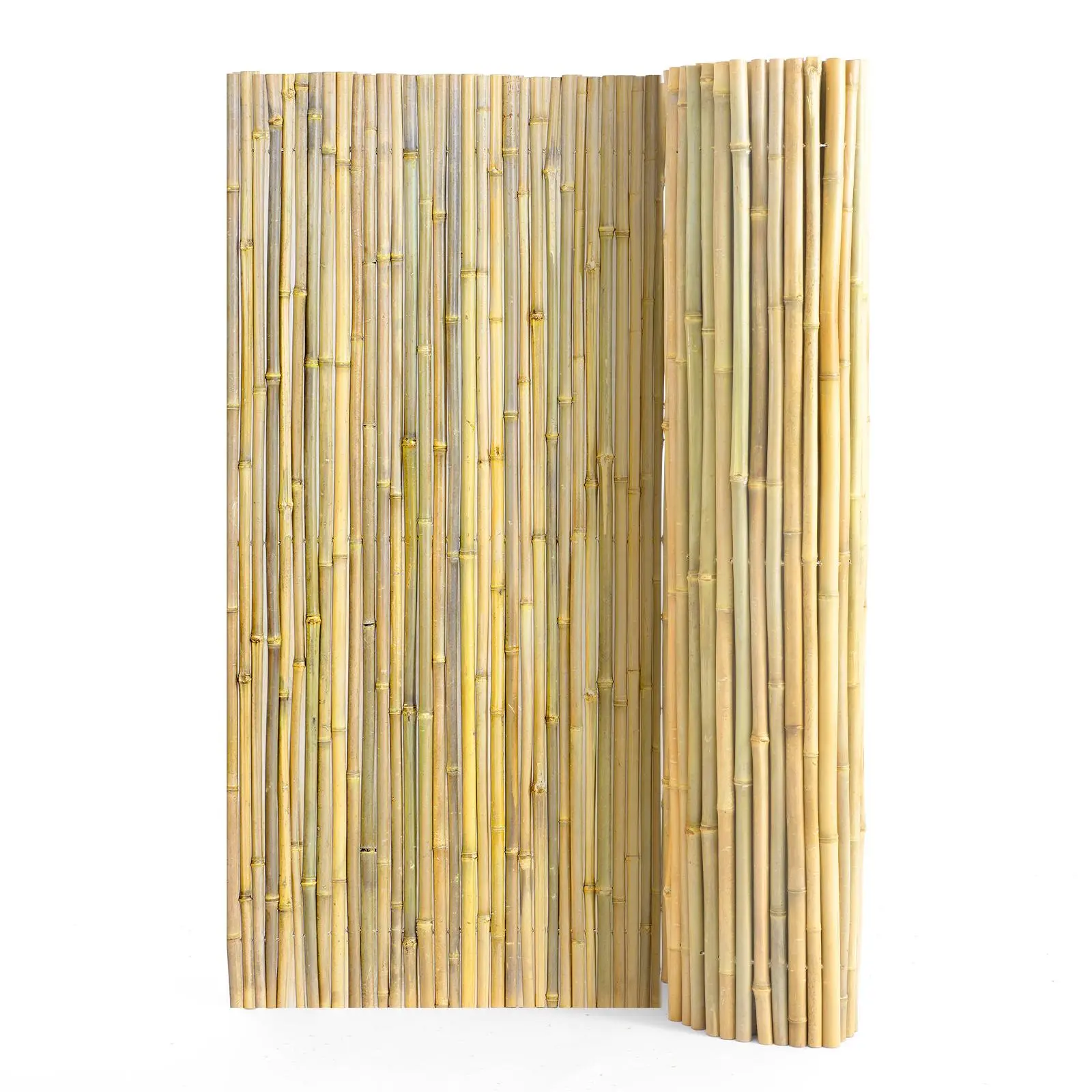 VEVOR Natural Rolled Bamboo Fence,  Eco-Friendly Bamboo Privacy Fence 6 ft H x 8 ft L x 0.75 in D. , Decorative Bamboo Privacy Screen for Garden, Backyard, Balcony, Patio, Pool Side#BackToSchool
