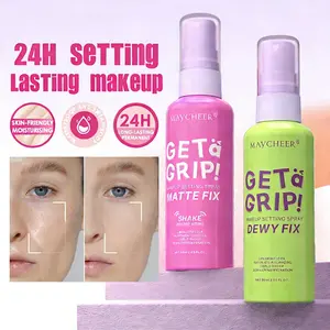 Maycheering Get Grip! Matte & Dewy Fix Setting Spray 60ml - Waterproof Oil Control Makeup Setter, Prevents Smudging & Rubbing, Lightweight Long-Lasting Formula, All-Day Hold, Sensitive Skin Friendly, Dual Matte Dewy Finish