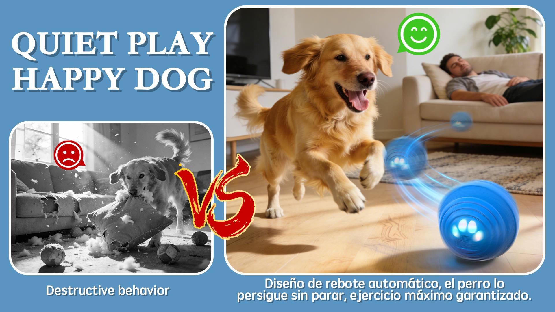 Smart Dog Ball with Remote Control for Medium & Large Dogs, TPU+PC Durable Chew-Resistant Toy