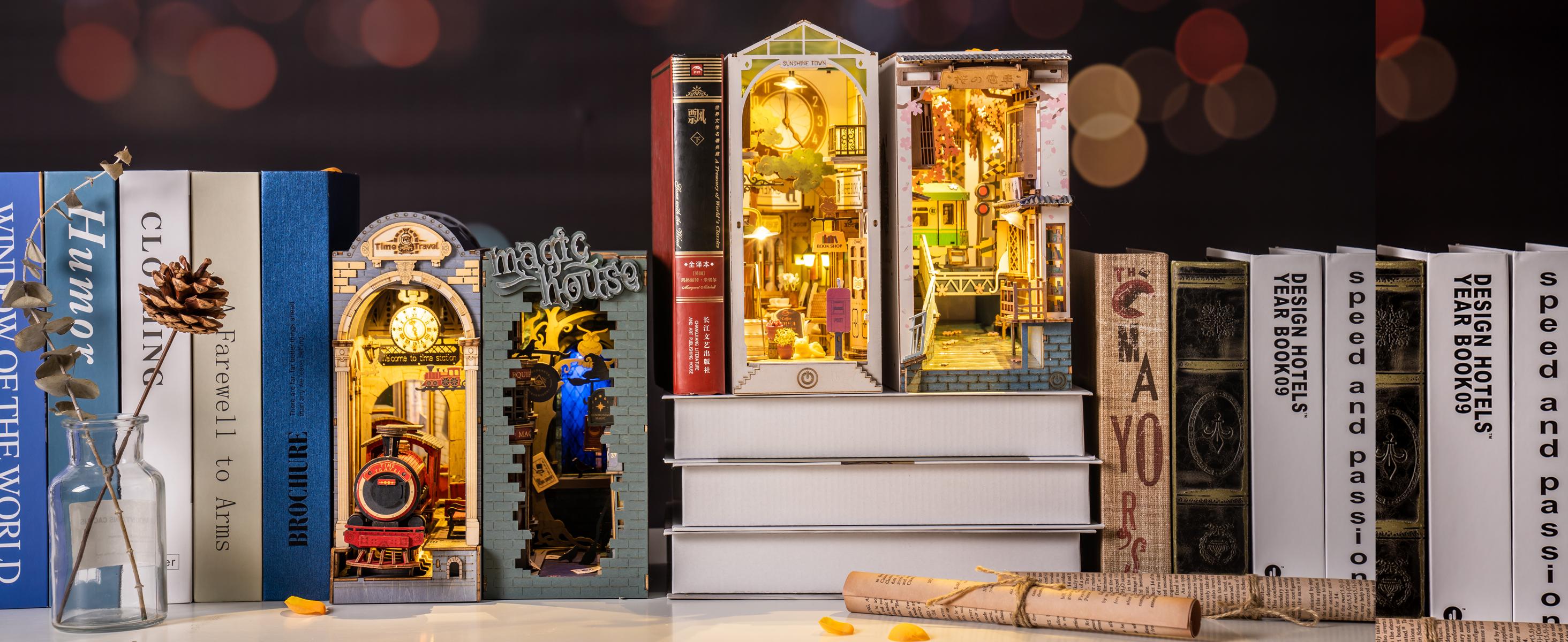 Rolife Sunshine Town Book Nook Shelf Insert TGB02