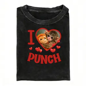 I Love Punch Shirt, Punch The Baby Monkey Graphic Unisex T-Shirt A302