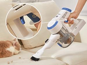 Tineco A10 Essentials Cordless Stick Vacuum Cleaner, Lightweight and Quiet, Powerful Suction, Converts to Handheld Vacuum with Attachments, Wall-Mounted Dock