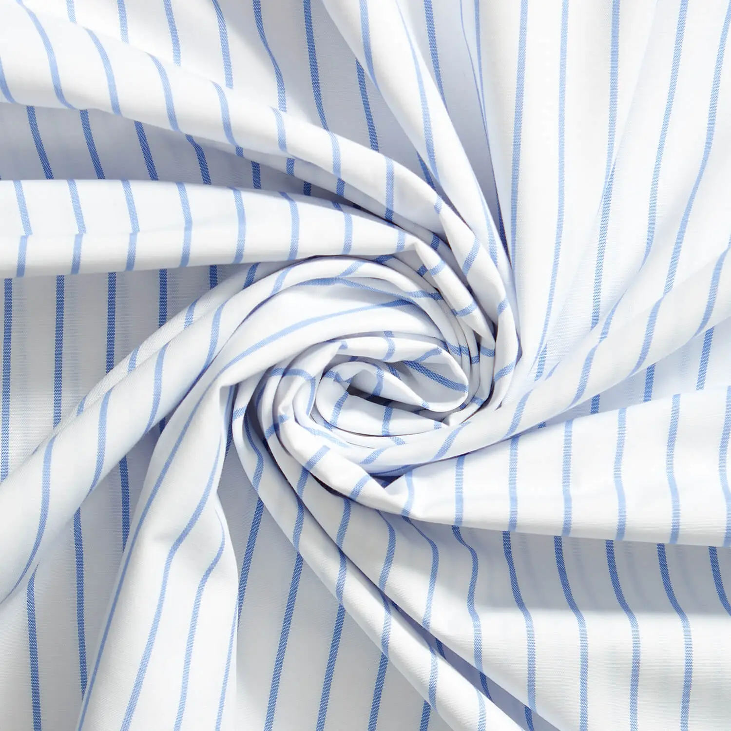 Premium Light Blue Pinstripe| Poplin Shirting Fabric—59" Wide