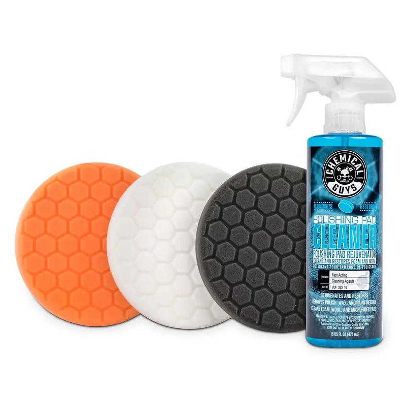 5pc 7-Inch Foam Polishing Pad Set – For Car Buffing, Waxing, Compounding – DA/Rotary