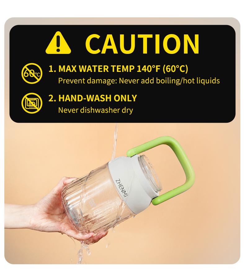 [Live-Ex]  ZHENMI Cordless Portable Blender: BPA-Free, 33oz, Ice Crushing & USB Charging. The Ideal Holidays & Birthdays Gift for Healthy Drinks!