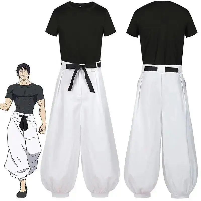 Toji Fushiguro Cosplay Costume Anime Jujutsu Kaisen Season 2 Uniform With Wig Sorcerer Killer Halloween Costume for Women Men