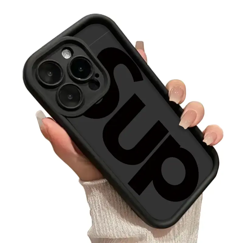 Creative Curved Geometric Art Design Phone Case for iPhone 17 AIR 15 PRO 16 PRO MAX 14 PLUS 13 RRO 12 PRO MAX Shockproof Drop-Proof TPU Protection Aesthetic Cover Black  Reindeer Christmas gift holiday birthday flaunt Advanced Fashion resistant durable