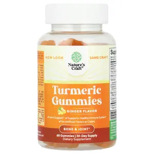 Nature's Craft Turmeric Gummies, Ginger, 60 Gummies