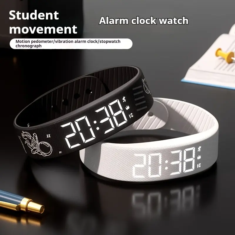 2025 New Multifunctional Simple Fashion Unisex Electronic Watch with Alarm, Pedometer, Timer, Night Light, Non-irritating Wearable Fashion Sports Multifunctional Wristwatch Holiday Gift Suitable for Any Scene - Includes a Wrist Strap