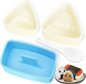 Onigiri Mold, 3 Pack Musubi Press Maker Triangle Rice Ball Mold Sushi Maker for Kid Lunch Bento and Home DIY, Non-Stick TAORISH