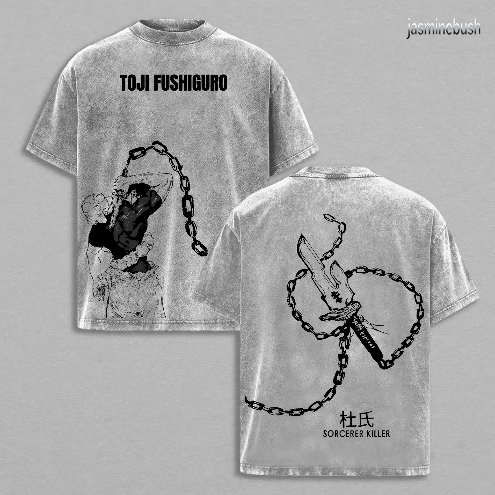 Toji Shirt Wash, Jjk Anime shirt, Toji Fushiguro shirt, JujutsuKaisen Anime Shirt Manga Acid Washed Lightweight Cotton T-shirt Hoodie, Sweatshirt, Vintage Shirt, Anime Lover