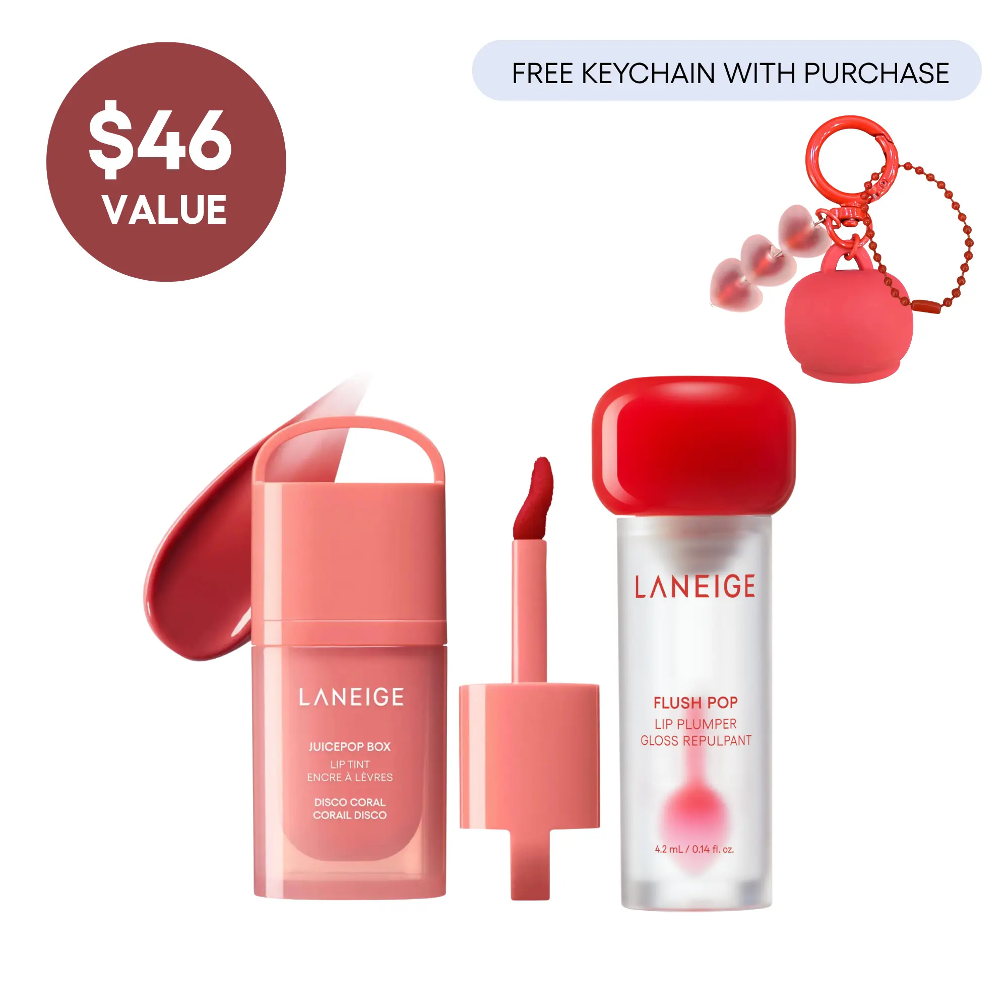 NEW Exclusive Bundle: Laneige Flush Pop & JuicePop Box Lip Duo Gel Gloss