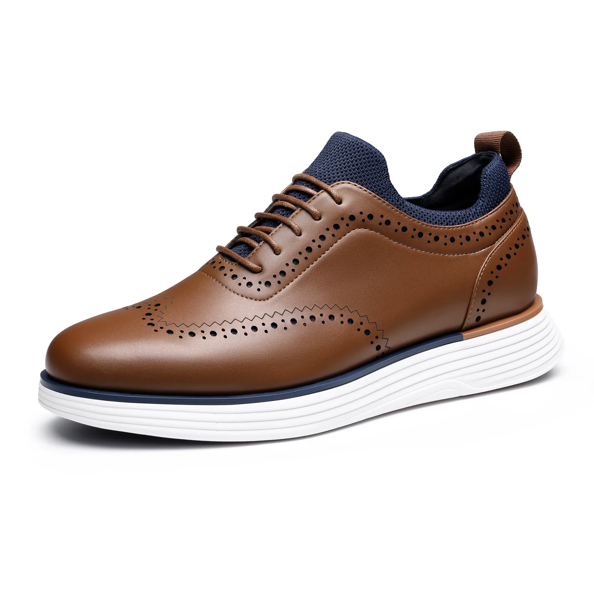 BRUNO MARC [MaxFlex SulteCraft Men's Smart-] Mens Black Wingtip Dress Shoes for Men Comfortable Height Boost Footwear Casual Athletic Sneaker Trainer Running Closed Office Shoes Mens Dress Shoes Work Boots Outdoorfun Boy