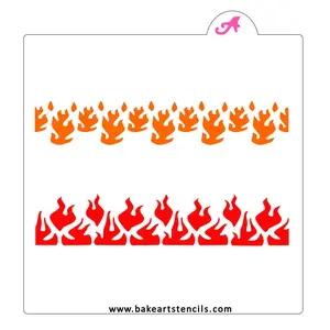 BakeArt Flames Cookie Stencil