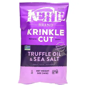 Kettle Foods Krinkle Cut, Potato Chips, Truffle Oil & Sea Salt, 5 oz (141 g)