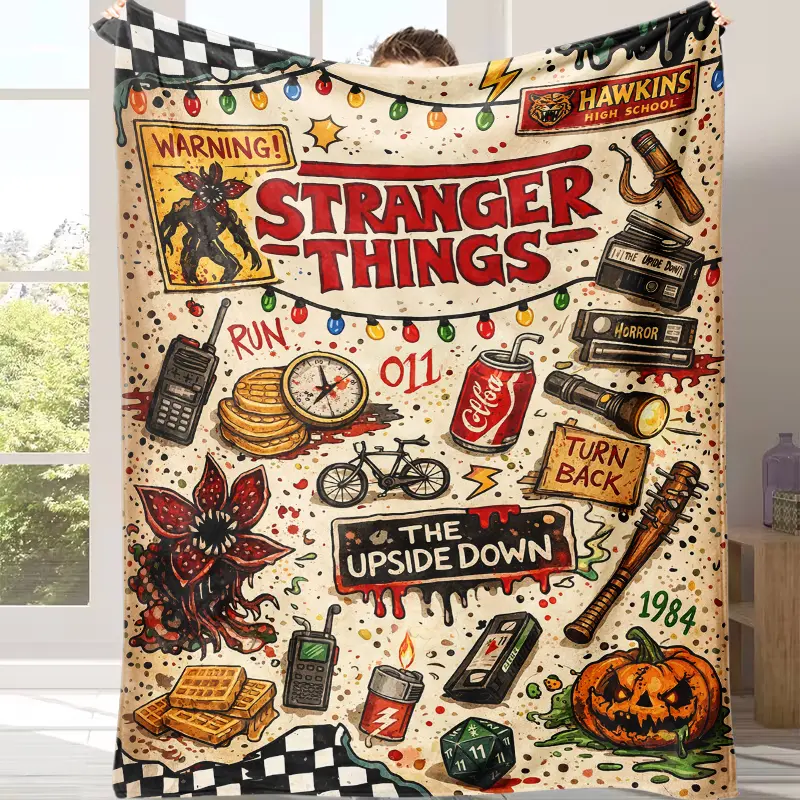 タ*ー様 玲*様 Stranger Things Blanket タオルケット stranger things blanket amazon - TikTok Shop