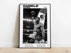 Boxing Poster Canelo Alvarez MMA Poster, Sport Star Wall Art (No Frame)