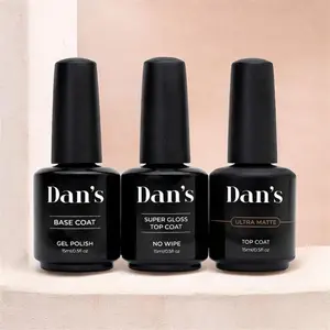 Nail Base, Gloss & Matte Top Coat Gel Nail Kit - 3 Essential Products for Smooth Application & Two Finish Options