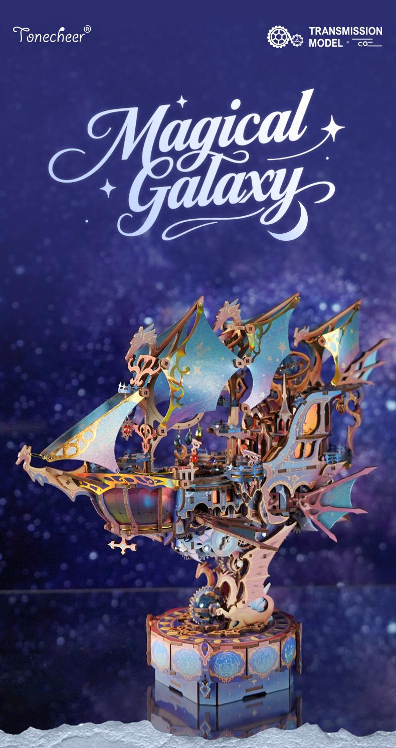 Tonecheer DIY 3D Transmission Model Building Block Puzzle Kit, Magical Galaxy Craft, Fun & Unique Toy, Toys for Grown-Ups, Valentine's Day Fun Gift for Enthusiasts, Toys For Grown Up