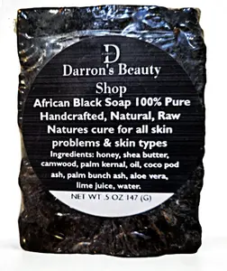 Pure Raw African Black Soap 5oz Bar