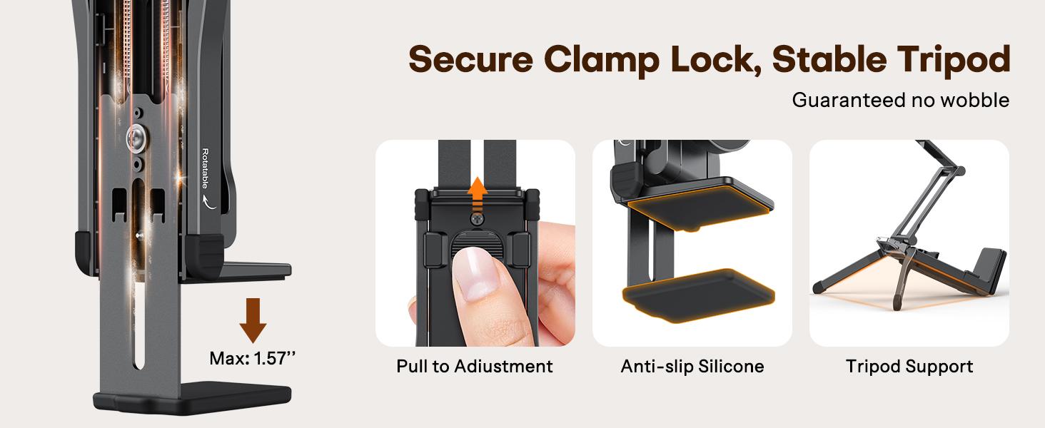 OMOTON Magnetic Phone Tripod Stand -TP02 Foldable Travel Mount with 360 Rotating Shaft Adjustable Ring Grip Selfie Stick Clamping Mount & Hook for Desk Airplane Luggage Outdoor Smartphone Cell Phone Holder OMOTON Magnetic Phone Tripod Stand -TP02 Foldable Travel Mount with 360 Rotating Shaft Adjustable Ring Grip Selfie Stick Clamping Mount & Hook for Desk Airplane Luggage Outdoor Smartphone Cell Phone Holder