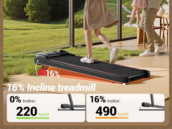 UMAY 16% Incline Treadmill for Home and Office, 4-in-1 Portable Foldable Under Desk Walking Pad, 2.5 HP Quiet with Diamond Pattern Belt UMAY 16% Incline Treadmill for Home and Office, 4-in-1 Portable Foldable Under Desk Walking Pad, 2.5 HP Quiet with Diamond Pattern Belt