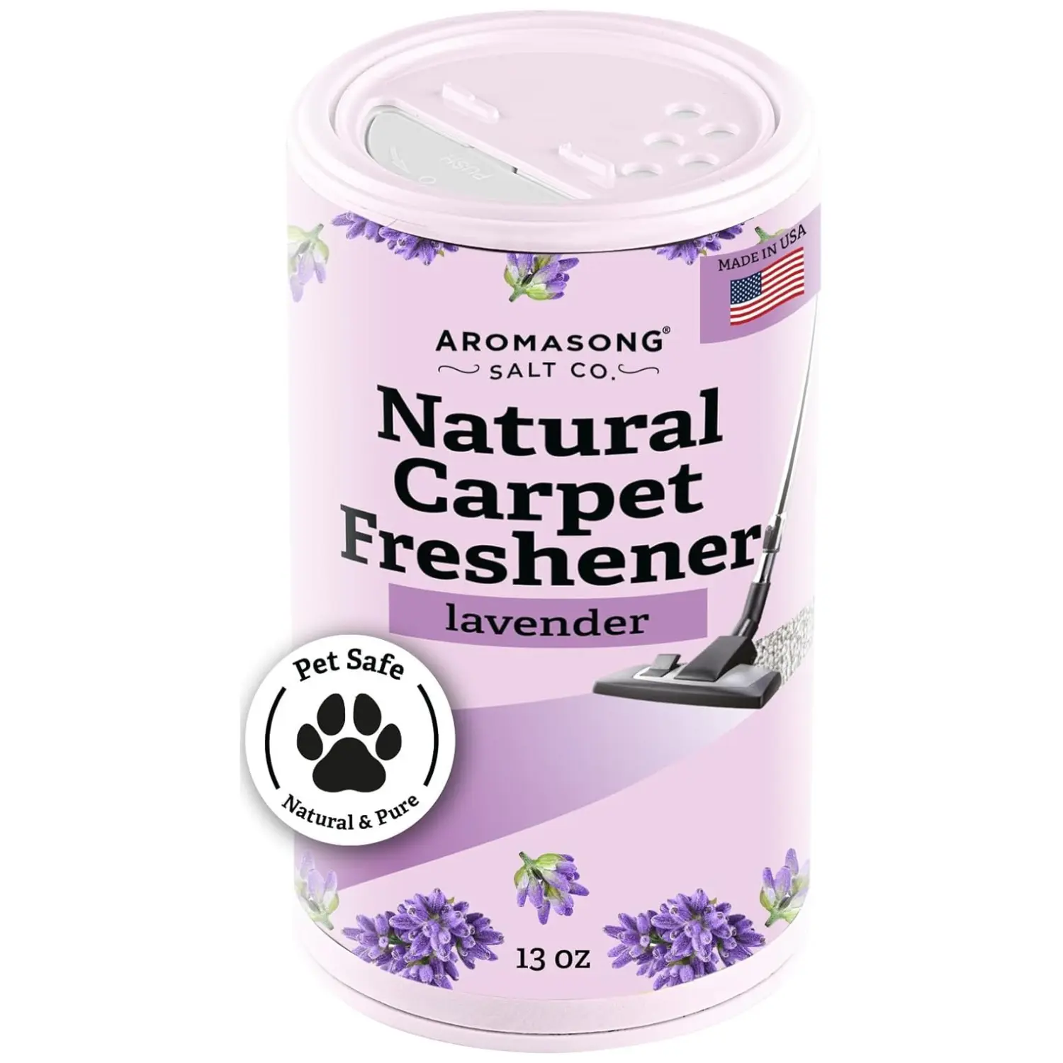 AROMASONG Non-Toxic Lavender Carpet Freshener Odor Cleanup Powder - 13oz Vacuumable Home Cleaning Supplies, Pet-Safe Urinary Care Odour Control Household Cleaner
