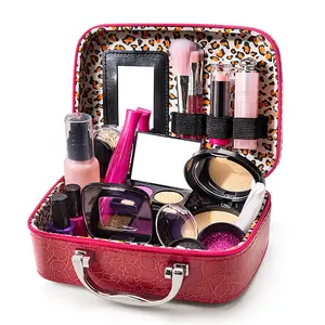 Simulated Makeup Kit for Girls, Play Makeup Set for Kids - Includes Cosmetic Bag for Birthdays and Christmas, Imaginary Makeup Fun for Toddlers and Little Girls Ages 3+