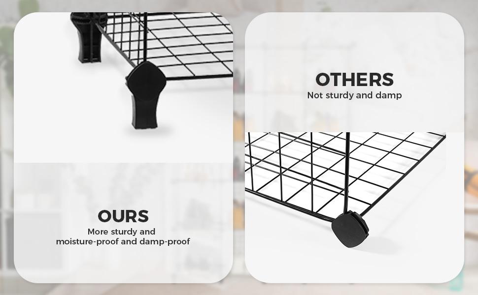 KITEXPERT 6-Cube Wire Storage Organizer，Multi-Use DIY Storage Cube Shelf for Books, Toys, Cat，Rabbit，Dog，Pet Supplies，Gift for Pet，Racks