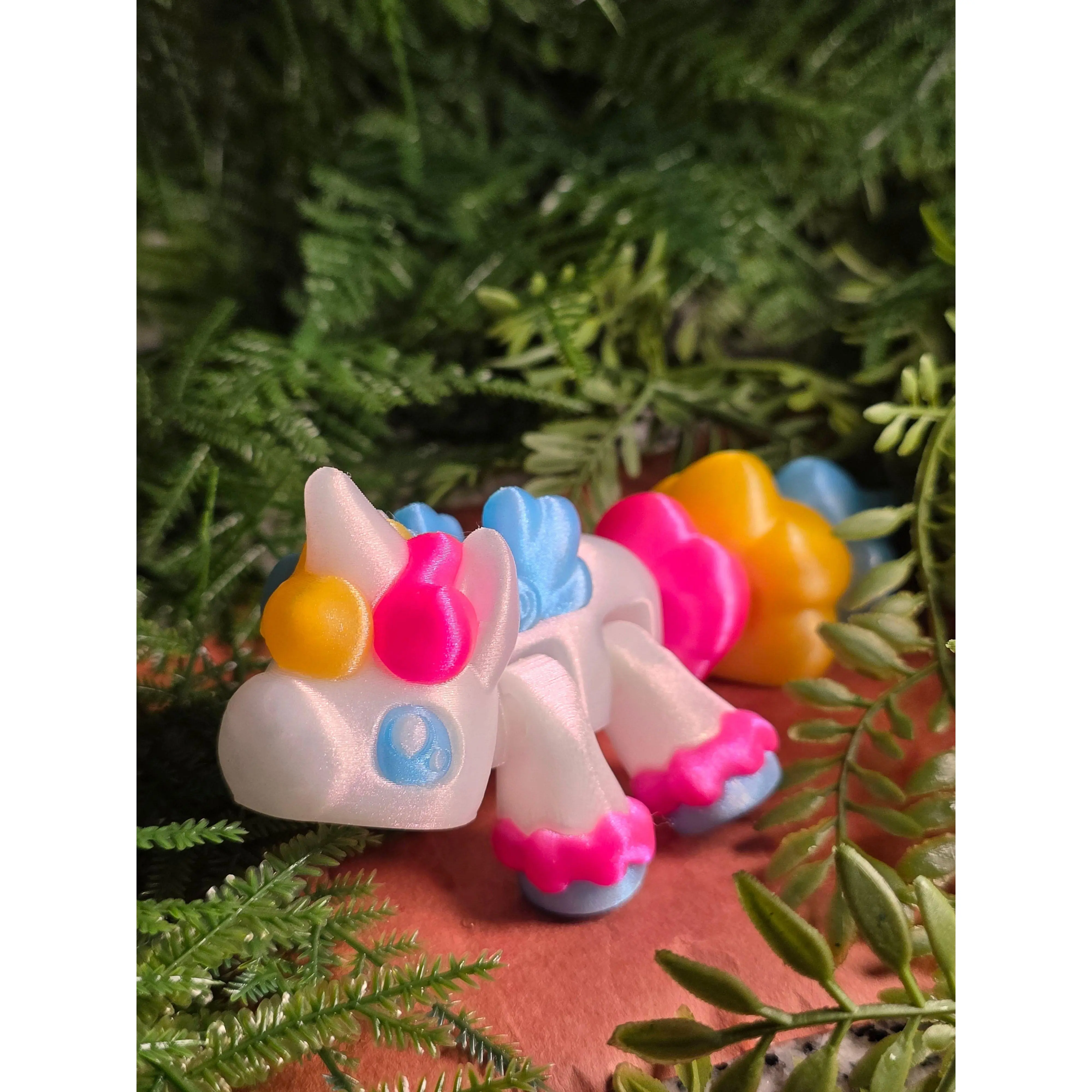 Enchanted Unicorn Fully Articulated with Sparkle Finish & Dainty Wings Perfect Fantasy Gift 6 in Long 2.25 in Tall 1.5 in Width