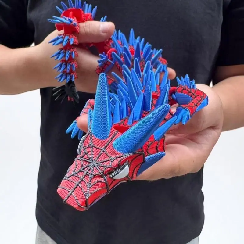 3D-Printed Spider Dragon Figurine - Smooth 3D Printing Sculpture, Sculpture Desk Decor, Desktop Home Decor Statue, Collectors’ Item, Independence Day Gift