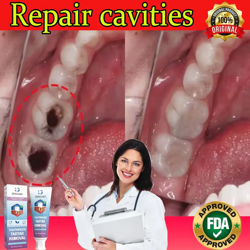 ZKRICARO US Enamel Repair Toothpaste with Hydroxyapatite, Anti-Cavity & Sensitivity Relief, Mild Peppermint Teeth Cleaner for the Whole Family & Sensitive Teeth, Chamomile, Gentle Plaque Removal, Tea Tree, Natural Ingredients, Gentle