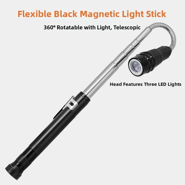 Portable Telescopic LED Flashlight with 360° Rotatable Flexible Hose, Portable Size Torch for Mechanics & Camping Outdoor Repair Use