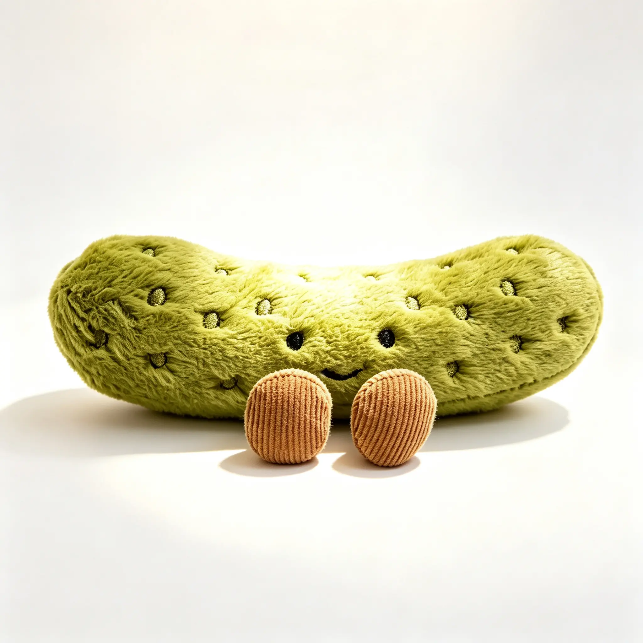 Cute Pickle Soft Cotton Plush Doll 26cm, Lovely Vegetable Companion with Charming Face & Tiny Feet, Universal Stuffed Toy Gift for Everyone, Crafted From Soft Cotton