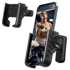 Magnetic Phone Holder Mount - N52 Magnet Base | Iron Handle Compatible | 360° Rotatable | No Camera Block | Universal Stand for Car Home Office Gym Fitness | Fits for 4.5-7" iPhone Samsung Smartphones