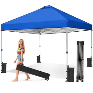 10x10 Instant Shelter Tent - Heavy Duty for Backyard, Beach, Market, with Vented Top & Wheeled Carry Bag