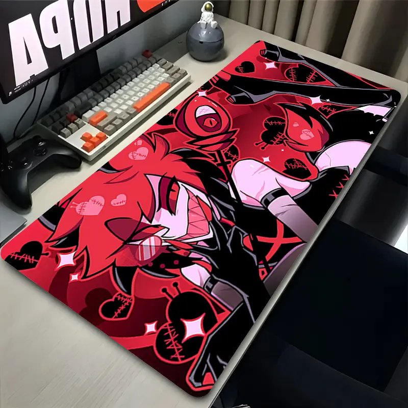 Hazbin Hotel Alastor Desk Mat, funny gaming mouse mat, Keyboard Laptop Gaming Desk Pad