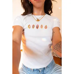 Papaya Fruit Baby Tee, Coquette Baby Tees, Vintage Womens Graphic Shirt, Y2K Clothing, Summer Baby Tee, Fruit Baby Tees, Gift for Her