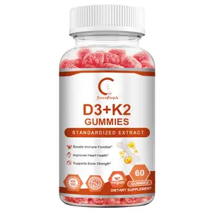 Greenpeople Vitamin D3 K2 Gummies Easy to Chew for Heart, Bone & Immune Support- 60 Ct