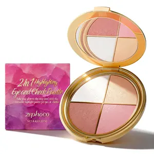 Ethereal Highlighter Palette- Versatile Makeup Palette & Silky-smooth Highlighting Eye and Cheek Palette, Sparkle,Gloss up 4-In-1 Eyeshadow Highlighter Blush Makeup Kit for Eyes and Cheeks Cosmetic for Women & Girls