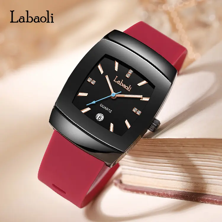 Stylish watch with luminous dial, durable silicone strap, water-resistant design, and intricate dial detailing, suitable for pairing with a variety of styles.