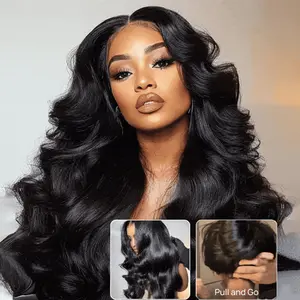 Mamushow 180% Density V Part Wig Human Hair Body Wave and Straight Human Hair Wigs for Black Women Upgrade U Part Human Hair Wig Full Head Clip In Half Wig