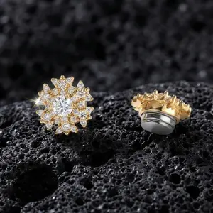 Unisex Magnetic Stud Earrings for Men Women Non-piercing CZ Hypoallergenic